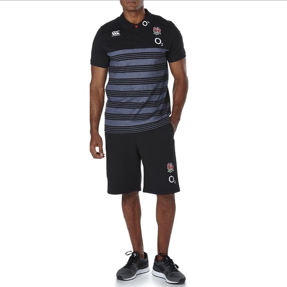 Canterbury‎ England Official Men's Cotton Stripe Polo Shirt - Picture 1 of 6